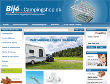 Tablet Screenshot of bije-campingshop.dk